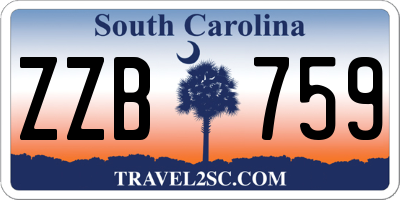 SC license plate ZZB759