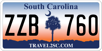 SC license plate ZZB760