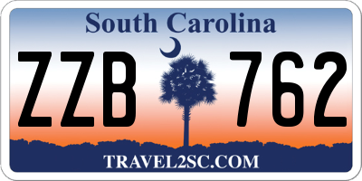 SC license plate ZZB762