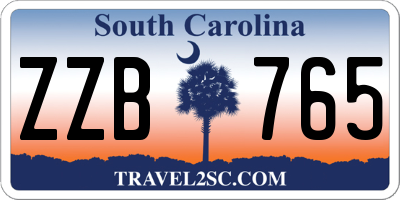 SC license plate ZZB765