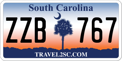 SC license plate ZZB767