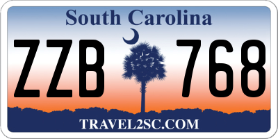 SC license plate ZZB768