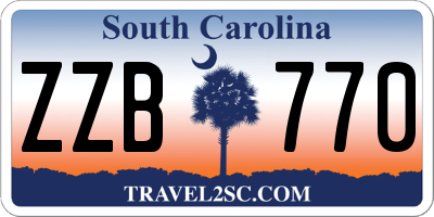 SC license plate ZZB770