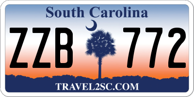 SC license plate ZZB772