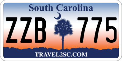 SC license plate ZZB775