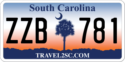 SC license plate ZZB781