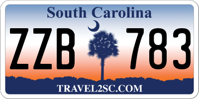 SC license plate ZZB783