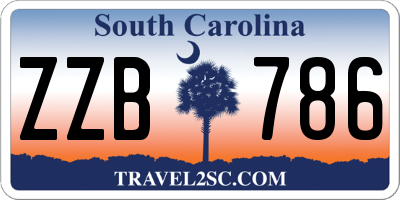 SC license plate ZZB786