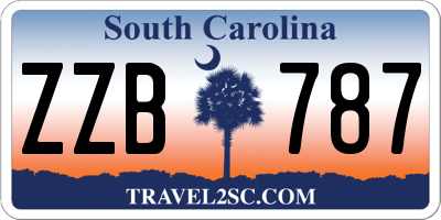 SC license plate ZZB787