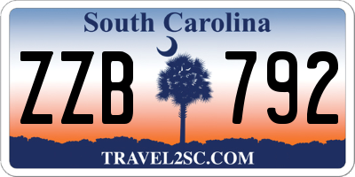 SC license plate ZZB792
