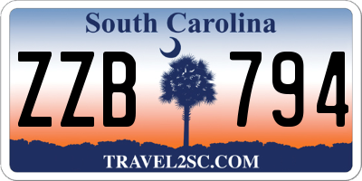 SC license plate ZZB794