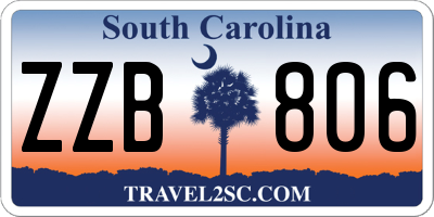 SC license plate ZZB806