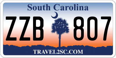 SC license plate ZZB807