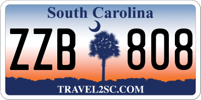 SC license plate ZZB808