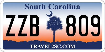 SC license plate ZZB809