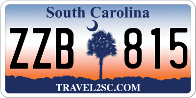 SC license plate ZZB815