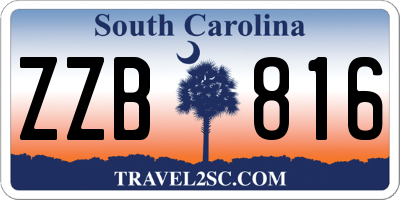 SC license plate ZZB816