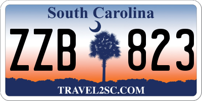 SC license plate ZZB823