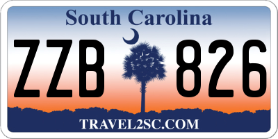 SC license plate ZZB826