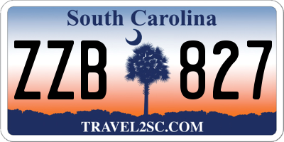 SC license plate ZZB827