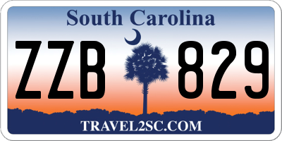 SC license plate ZZB829