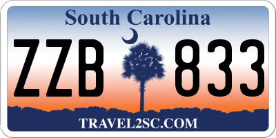 SC license plate ZZB833