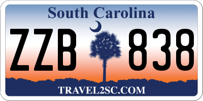 SC license plate ZZB838