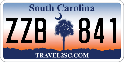 SC license plate ZZB841