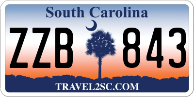 SC license plate ZZB843