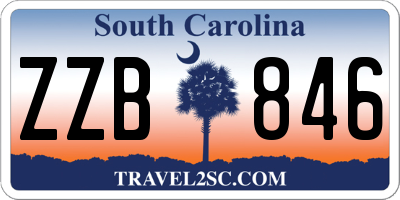 SC license plate ZZB846