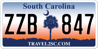 SC license plate ZZB847