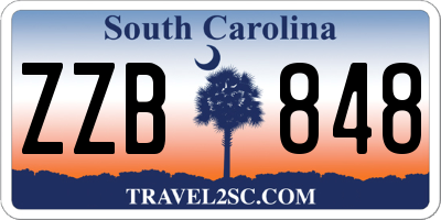 SC license plate ZZB848