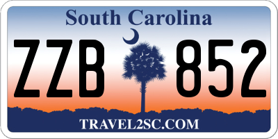 SC license plate ZZB852
