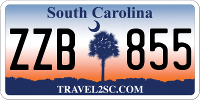 SC license plate ZZB855