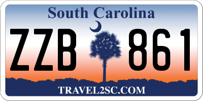 SC license plate ZZB861