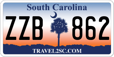 SC license plate ZZB862