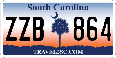 SC license plate ZZB864