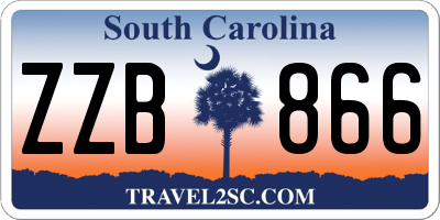 SC license plate ZZB866