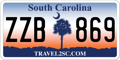 SC license plate ZZB869