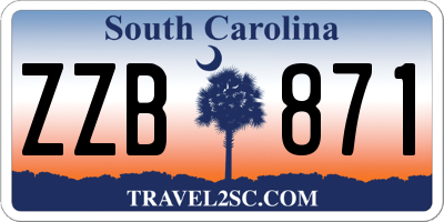 SC license plate ZZB871