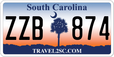 SC license plate ZZB874