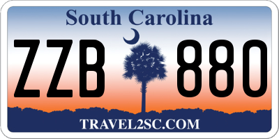 SC license plate ZZB880