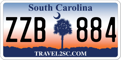 SC license plate ZZB884