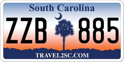 SC license plate ZZB885