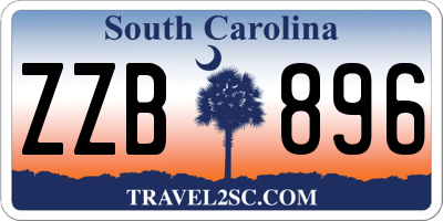 SC license plate ZZB896