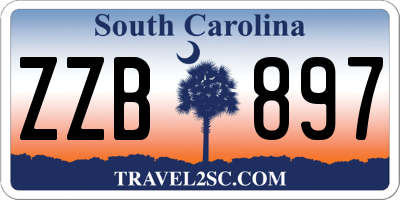 SC license plate ZZB897