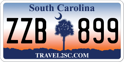 SC license plate ZZB899