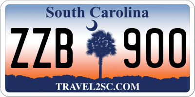 SC license plate ZZB900