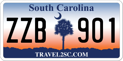 SC license plate ZZB901