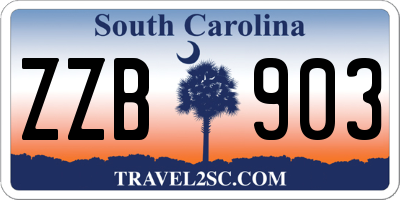 SC license plate ZZB903